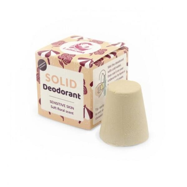 Lamazuna Deodorant solid pentru piele sensibila, Floral – zero waste, 30 g