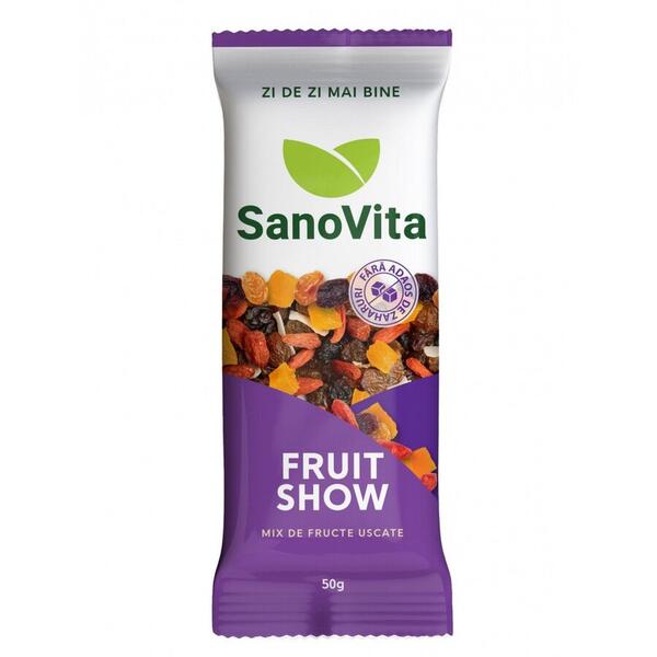 Sano Vita Fruit show- mix de fructe uscate f. adaos zaharuri, 50g