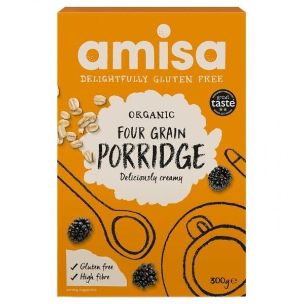 Amisa Organic Porridge Din 4 Cereale Fara Gluten Bio 300g