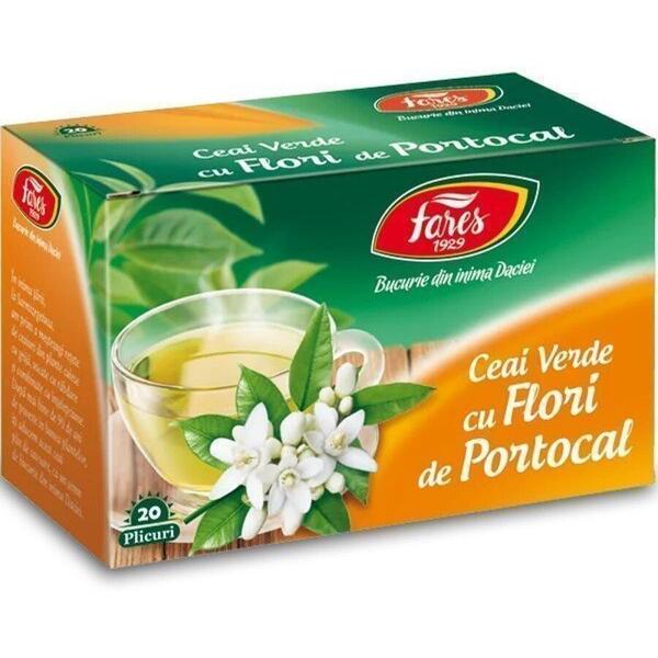 Fares Ceai verde cu flori de portocal 20 plicuri