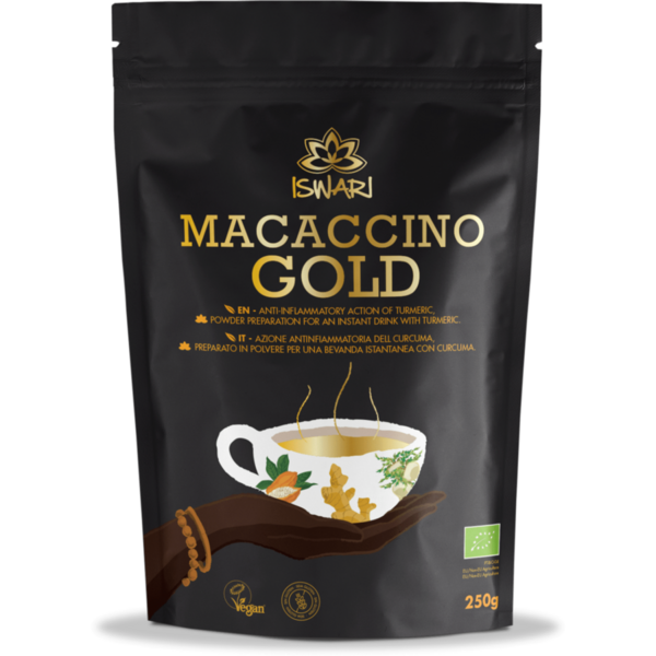 Iswari Superfood Portugal Bautura instant functionala bio vegana Macaccino Gold 250g