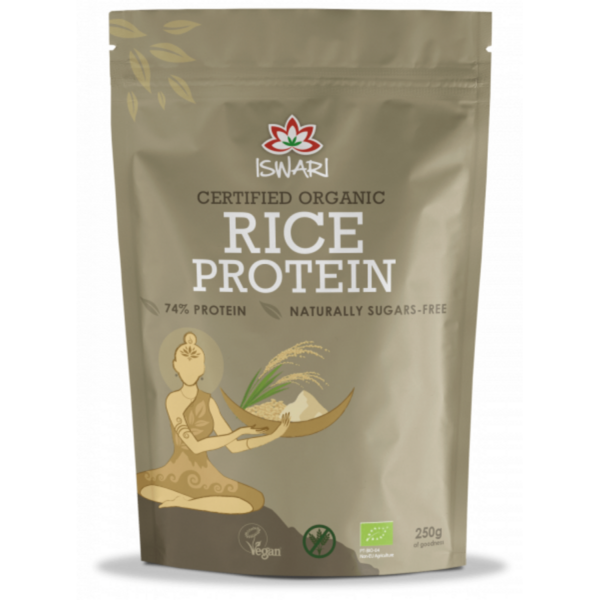 Iswari Superfood Portugal Pulbere proteica bio din orez brun, 74% proteina 250g