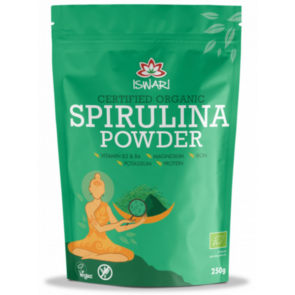 Iswari Superfood Portugal Spirulina bio sub forma de pulbere 250g