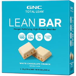 Gnc Total Lean Lean Bar  Baton Proteic  Cu Aroma De Ciocolata Alba Crocanta 48g