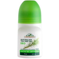 Deodorant roll-on racoritor cu ulei esential australian de tea tree, fara aluminiu si alcool, 75 ml