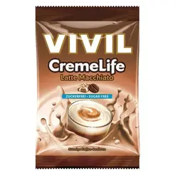 Bomboane fara zahar cu aroma de Latte Macchiato Creme Life 110 g Vivil