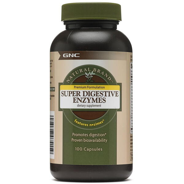GNC Live Well Gnc Natural Brand Super Digestive Enzymes, Enzime Digestive, 100 Cps