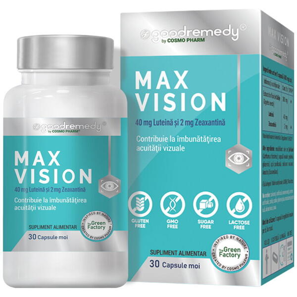 Cosmo Pharm Max Vision 40 mg Luteina si 2 mg Zeaxantina, 60 capsule