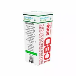 Ulei ozonat full extract de canepa 3000 mg cu turmeric 200 mg, 10 ml, HempMed Pharma