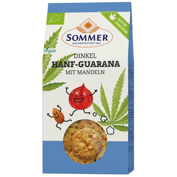 Sommer-Co Biscuiti din spelta cu canepa, guarana si migdale 150 gr