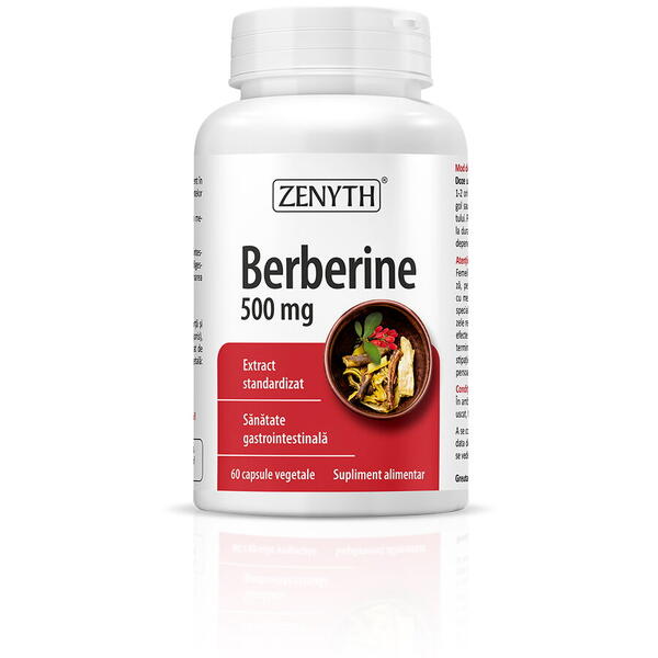 ZENYTH PHARMACEUTICALS Berberine, 500 mg, 60 capsule, Zenyth