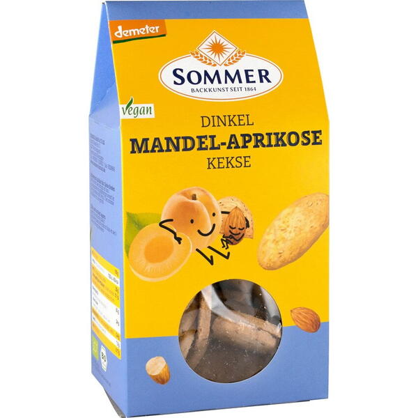 Sommer-Co Biscuiti bio cu migdale si caise, 150g sommer