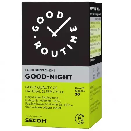 Secom Good Night, 20 tablete dublu-strat, Good Routine