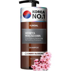 Sampon hipoalergenic natural si extra-hidratant, cu miere si macadamia, Cherry Blossom, Kundal, 500 ml