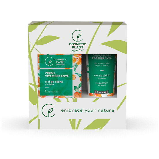 Cosmetic Plant Set cadou Essential - Crema vitaminizanta de zi catina 50ml + crema maini regeneranta catina 100ml