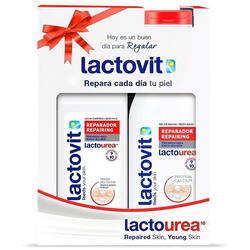 Set Cadou Gel de Dus Lactovit Lactourea, 600 ml + Lapte de Corp Lactovit, 400 ml