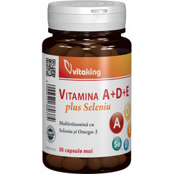 Vitamina A+D+E cu seleniu si Omega-3 - 30 capsule gelatinoase