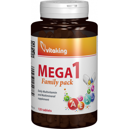 Vitaking Multivitamina cu minerale Mega 1 cu folat natural - 120 comprimate