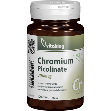Vitaking Picolinat de crom 200mcg - 100 comprimate