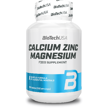 Calcium Zinc Magnezium 100tbl. BiotechUSA