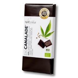 Ciocolata neagra 70% BIO cu seminte de canepa Hanf  Natur 100 gr