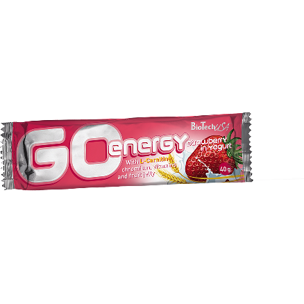 BiotechUSA GO Energy Bar 40gr Strawberry-Yogurt  Biotech USA