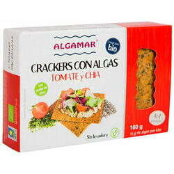 Crackers cu rosii, chia si alge marine bio 160g Algamar