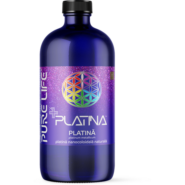 Pure Life PLATINA™ 21ppm 480ml platină nanocoloidală naturală