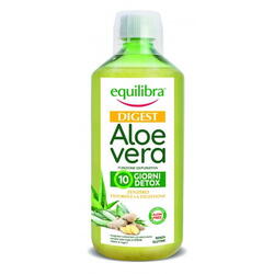 Aloe Vera Digest cu extract de ghimbir , EQUILIBRA, Supliment alimentar pentru revitalizarea şi regenerarea întregului organism, 500 ml