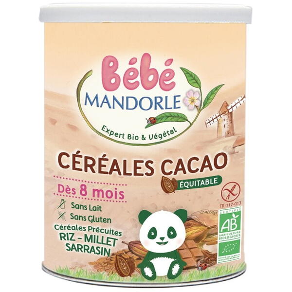 Bébé M Cereale cu cacao pentru bebeluși - de la 8 luni 400g