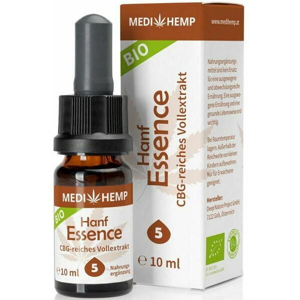 Hemp Essence cu CBG 5% bio, 10ml Medihemp