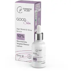 GOOD Skin – Age Shield & Glow Serum cu Niacinamida, Vegetal Retinol și Extract de lamaie 30 ml
