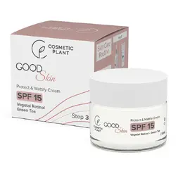 GOOD Skin – Protect & Mattify Cream cu SPF 15, Vegetal Retinol și Ceai Verde 50 ml