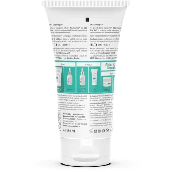 Cosmetic Plant GOOD Skin – Cleansing Gel cu Niacinamida si Aloe Vera 150 ml