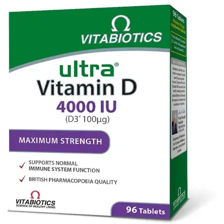 Ultra Vitamina D3 4000 UI, Vitabiotics, 96 Tablete