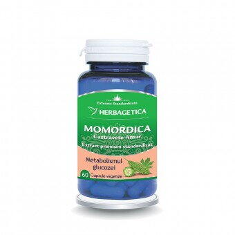 Momordica extract castravete amar 60 cps Herbagetica