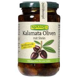 Masline Bio Kalamata violet cu samburi in ulei de masline extravirgin 335 g