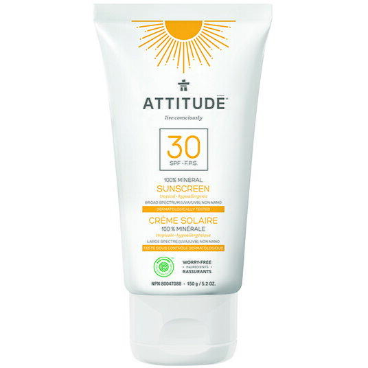 Attitude Lotiune protectie solara, SPF 30, tropical 150 g