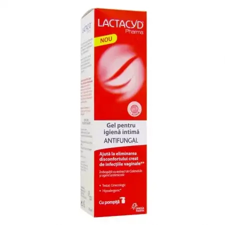 PERRIGO ROMANIA Gel pentru igiena intima Antifungical Lactacyd, 250 ml, Perrigo