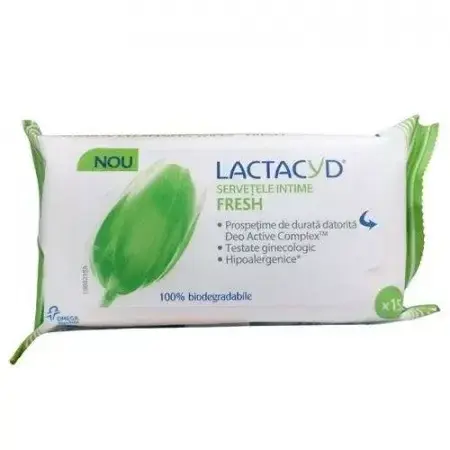 PERRIGO ROMANIA Servetele intime fresh Lactacyd, 15 bucati, Perrigo