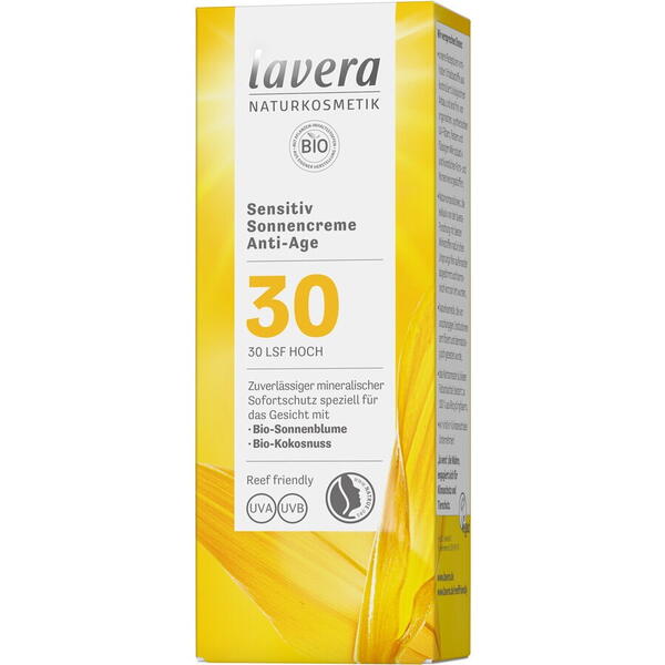 Crema Bio sensibila Anti Imbatranire cu Protectie Solara LSF 30 Biogast Lavera, 50 ml