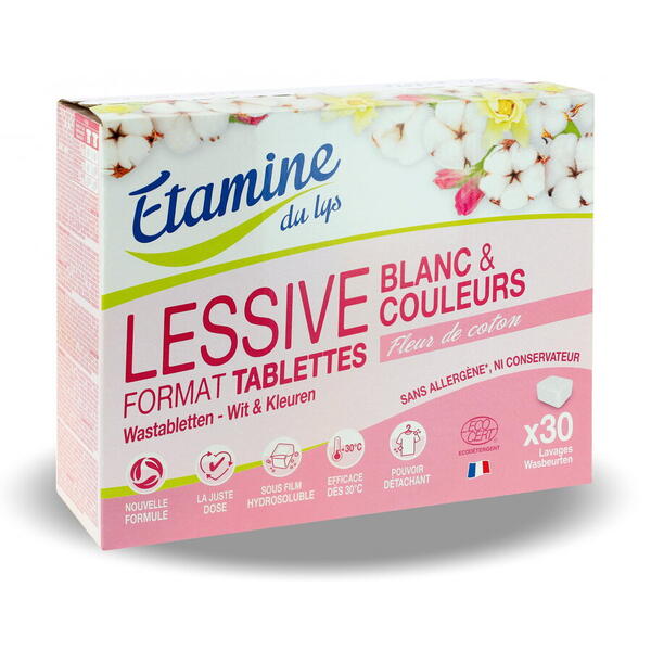 Etamine du Lys Tablete BIO rufe albe si colorate, parfum flori de bumbac Etamine 30buc