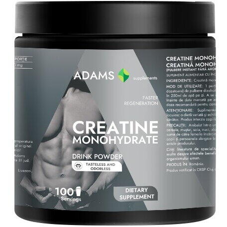 Adams Vision Creatina monohidrata (fara aroma), 450gr, Adams