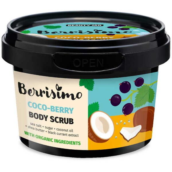Scrub corporal cu sare de mare si afine, Berrisimo, Beauty Jar, 350g