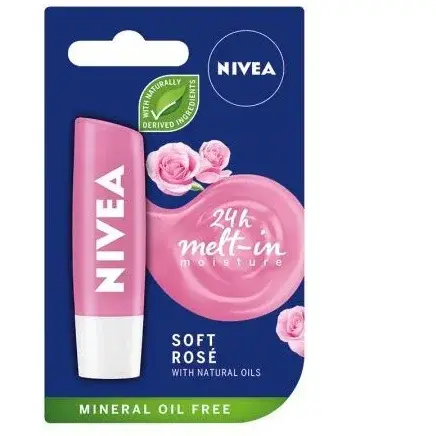 NIVEA Balsam de buze hranitor Soft Rose - 4.8 g