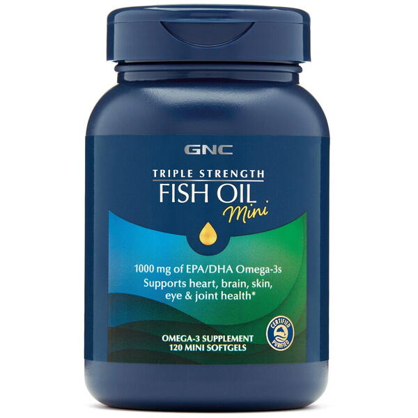 GNC Live Well Gnc Triple Strength Fish Oil Mini, Ulei De Peste, 120 Cps