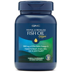 Gnc Triple Strength Fish Oil Mini, Ulei De Peste, 120 Cps