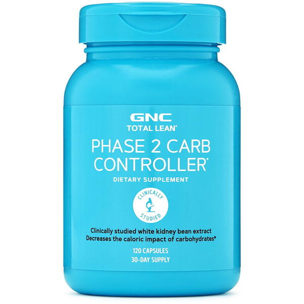 GNC Live Well Gnc Total Lean Phase 2 Carb Controller, Controlul Carbohidratilor, 120 Cps
