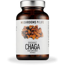 Organic Chaga Mushroom 800 mg Full Spectrum (60 capsule), Mushrooms4Life