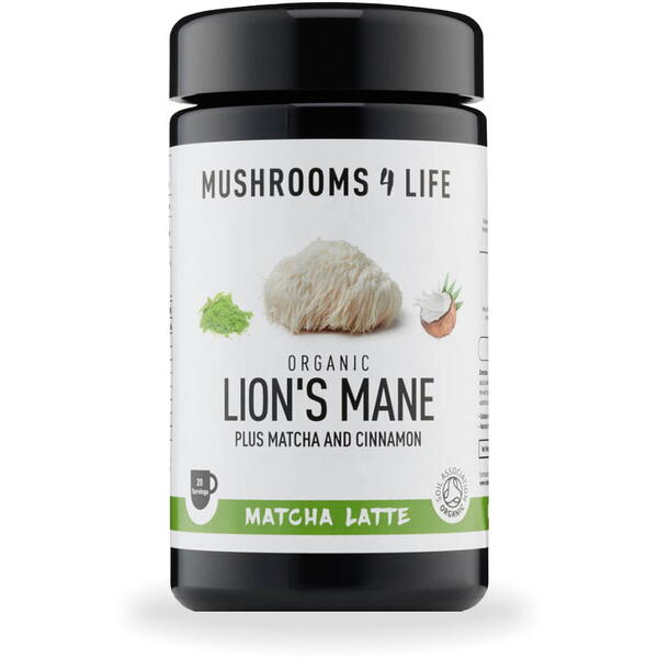 Organic Lions Mane 1000 mg Matcha Latte (110 grame), Mushrooms4Life